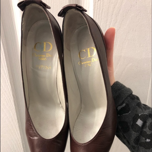 Vintage Christian Dior brown leather heels - Picture 5 of 16